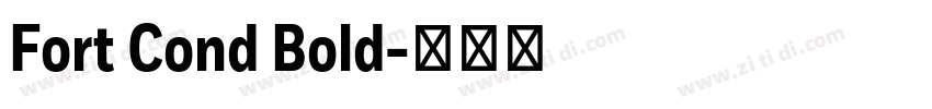 Fort Cond Bold字体转换
